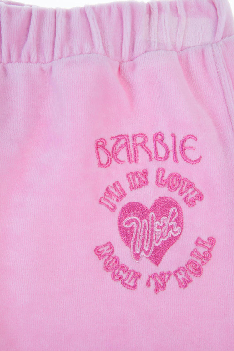 Calças BARBIE de menina rosa