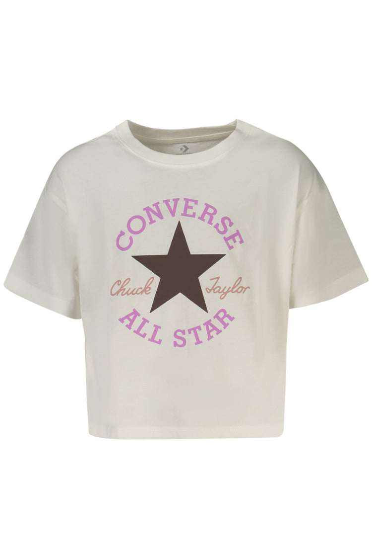 T-shirt CONVERSE de menina branca