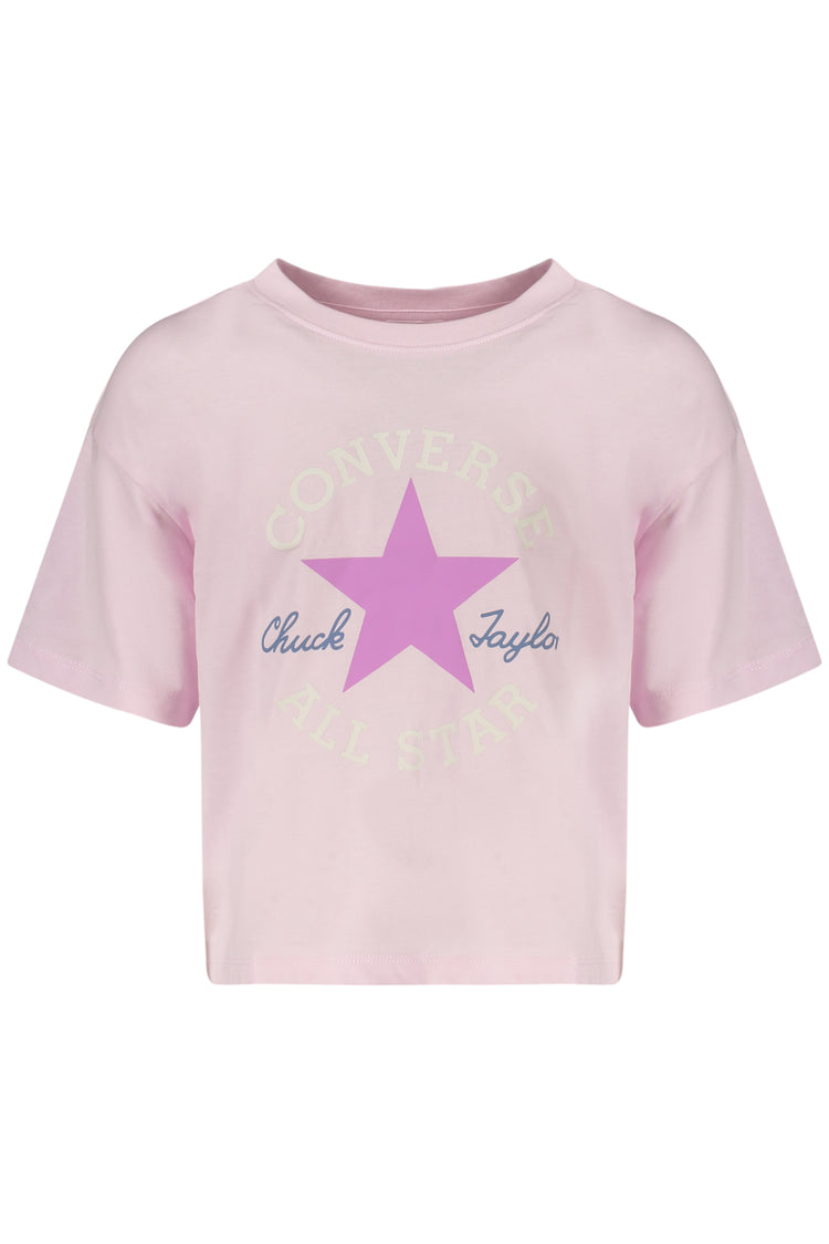 T-shirt CONVERSE de menina rosa