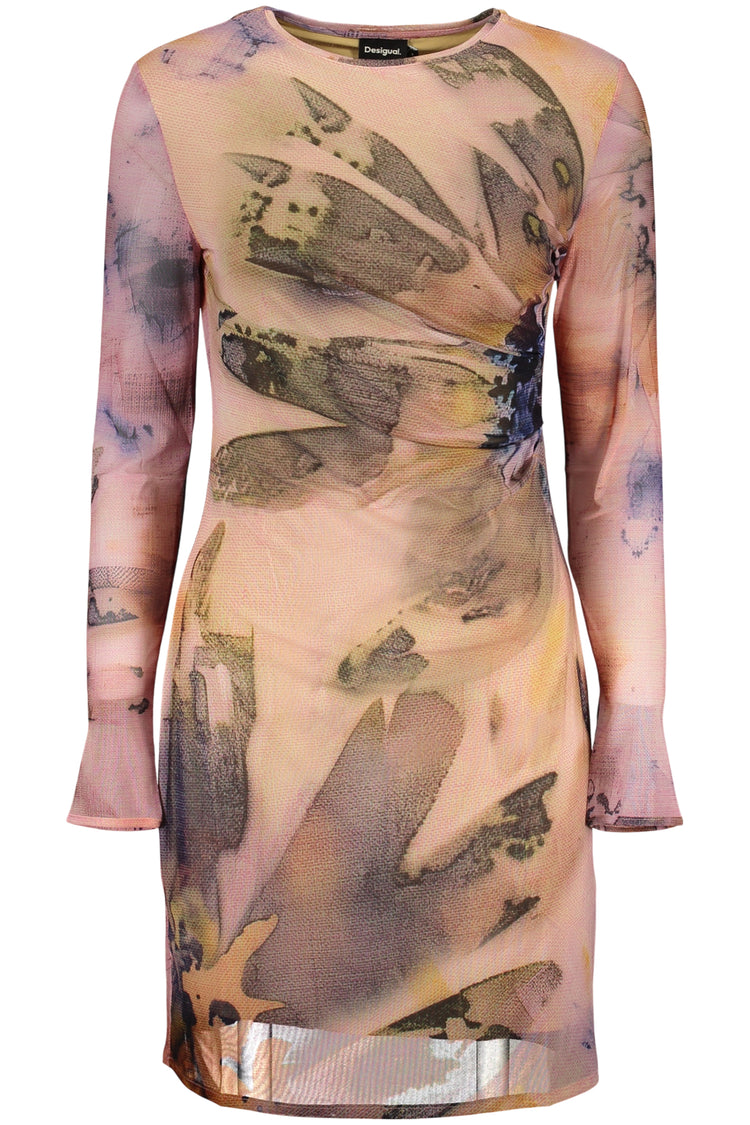 Vestido DESIGUAL de mulher rosa