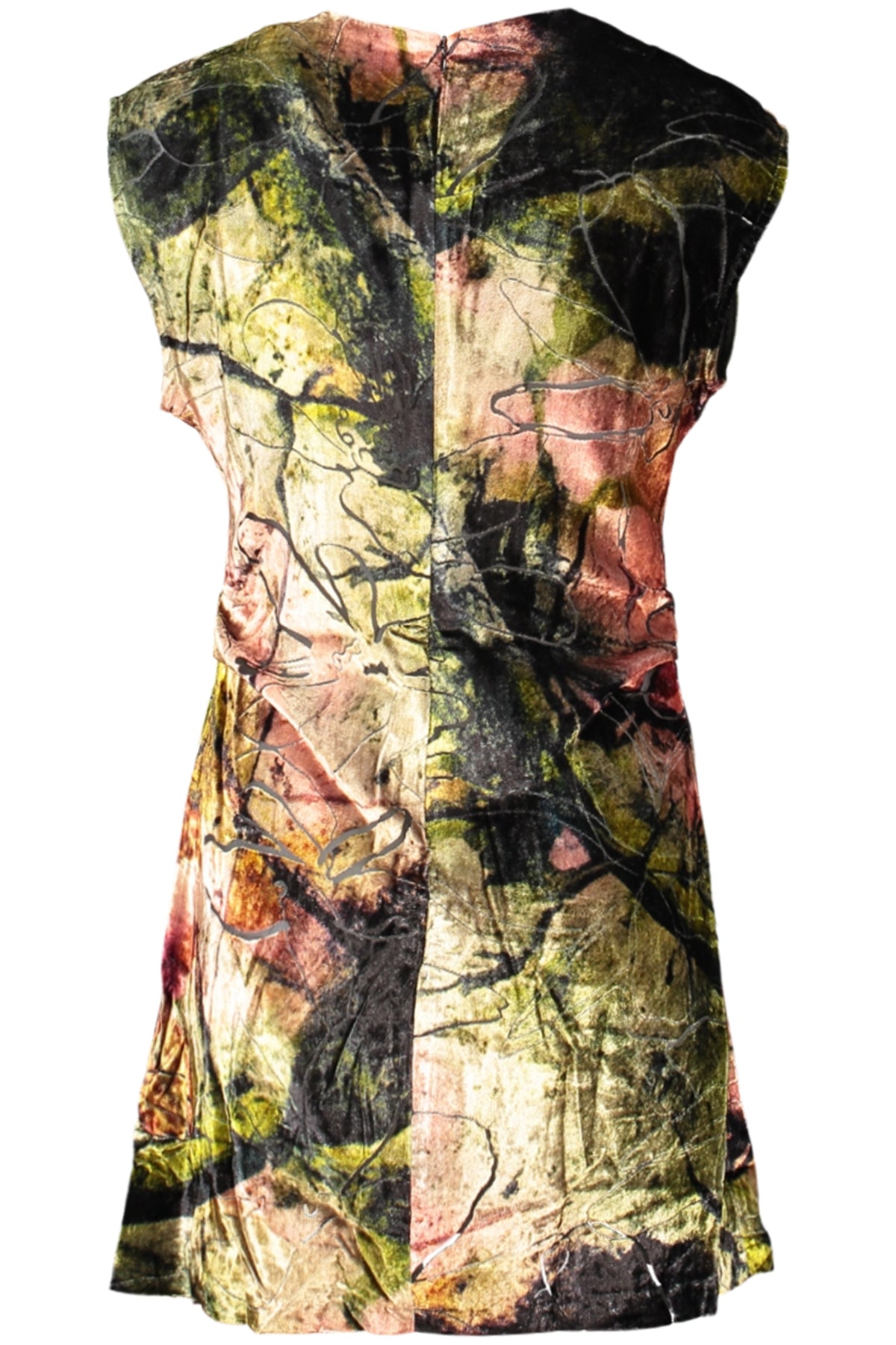 Vestido DESIGUAL de mulher verde