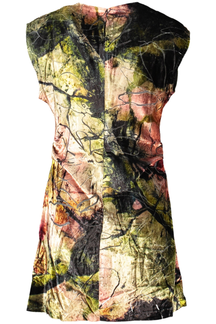 Vestido DESIGUAL de mulher verde
