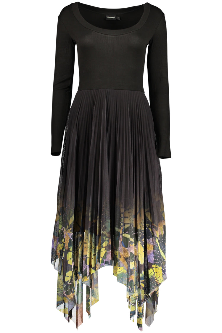 Vestido DESIGUAL de mulher preto