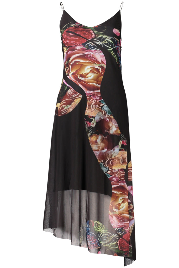 Vestido DESIGUAL de mulher preto