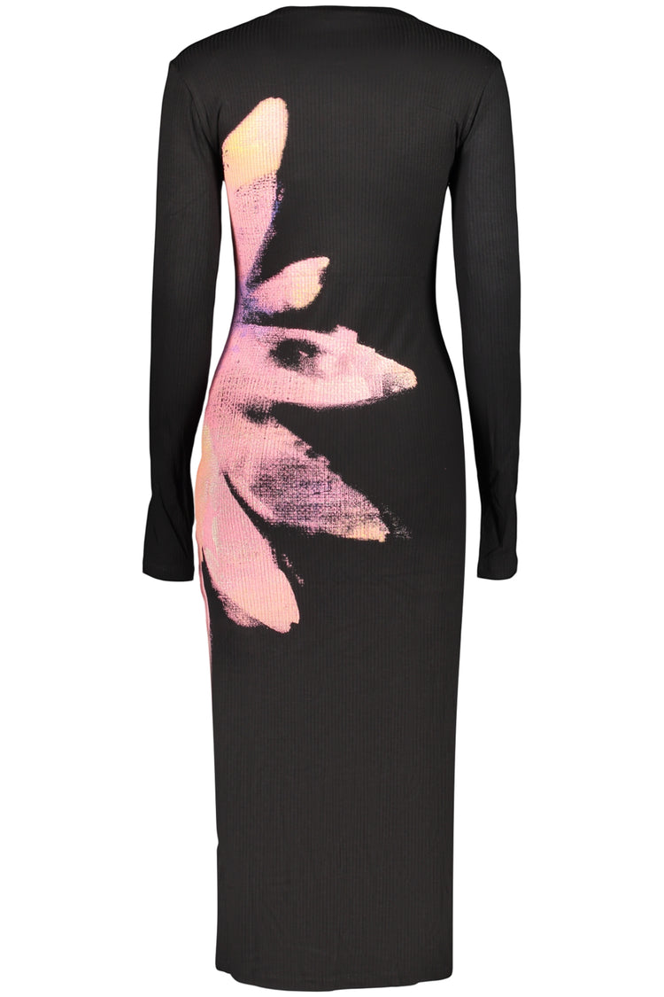 Vestido DESIGUAL de mulher preto