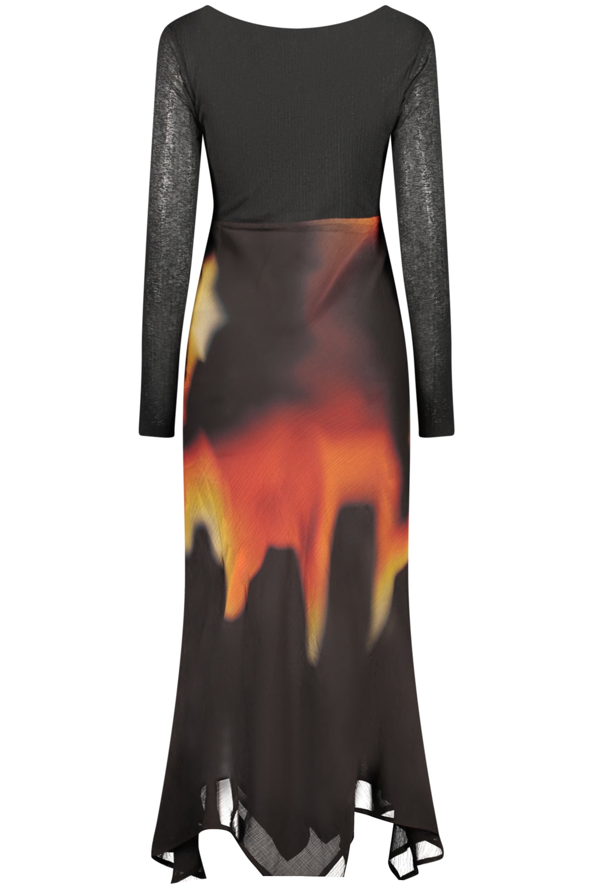 Vestido DESIGUAL de mulher preto