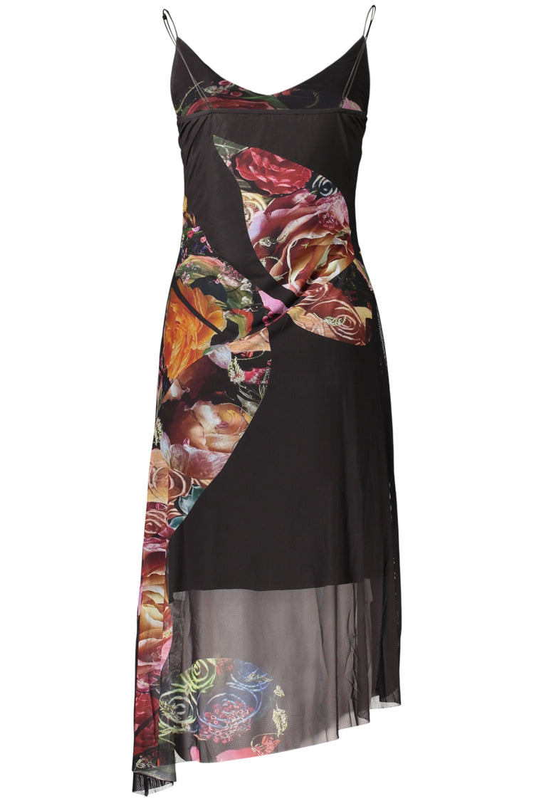 Vestido DESIGUAL de mulher preto