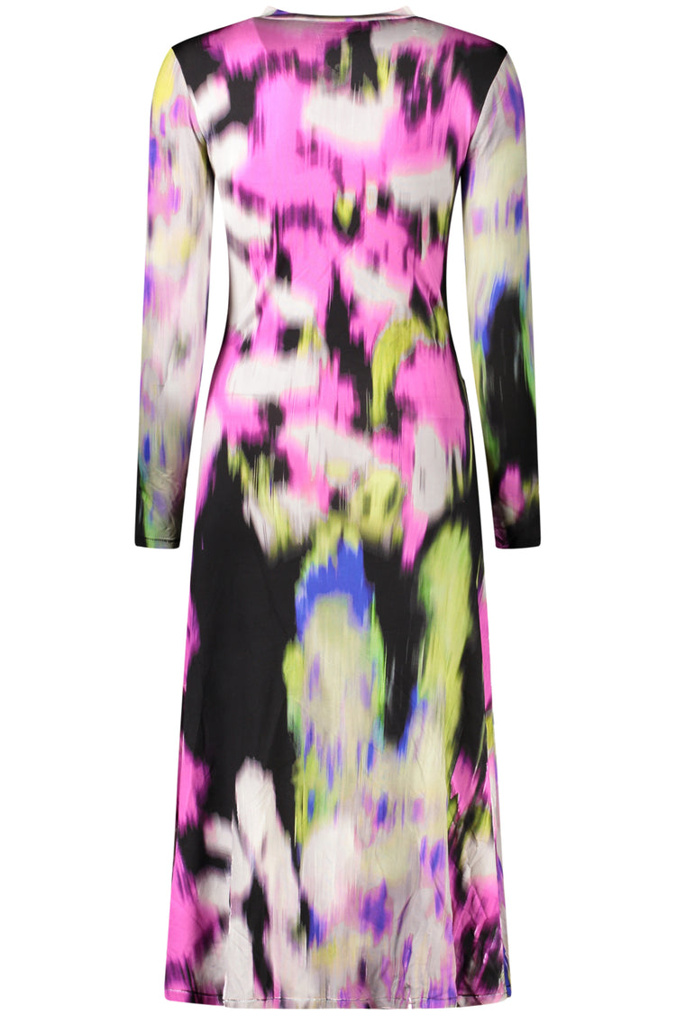 Vestido DESIGUAL de mulher rosa