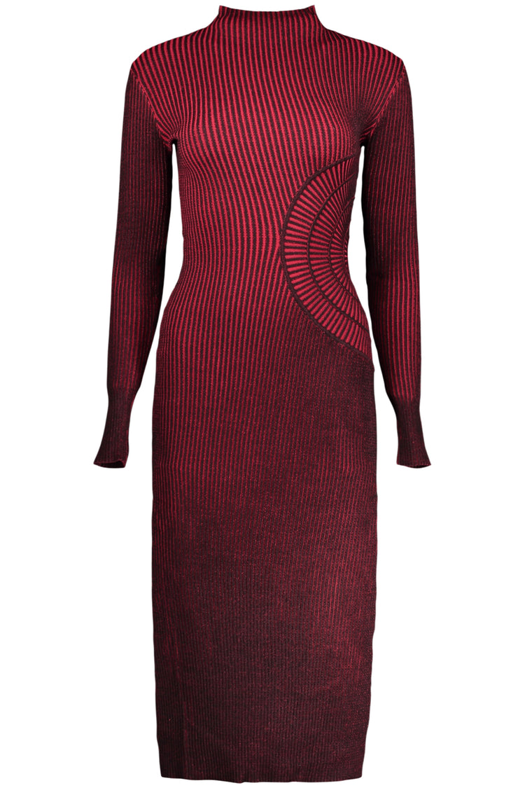Vestido DESIGUAL de mulher vermelho