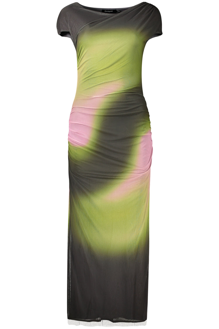 Vestido DESIGUAL de mulher verde