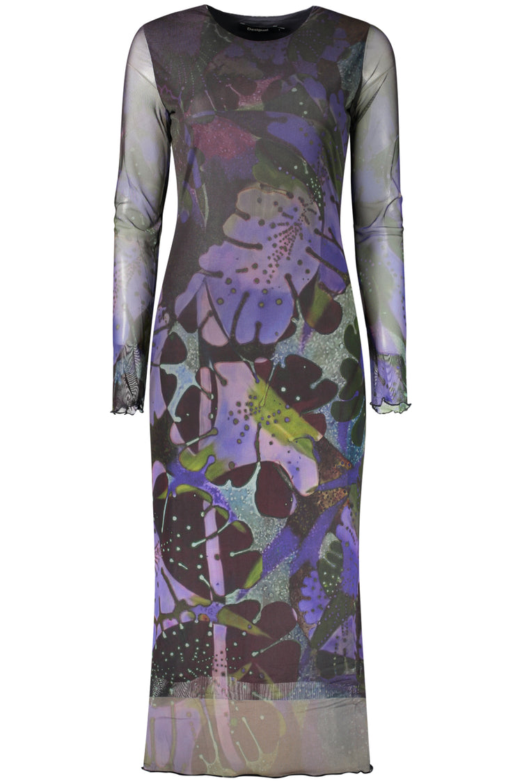 Vestido DESIGUAL de mulher roxo