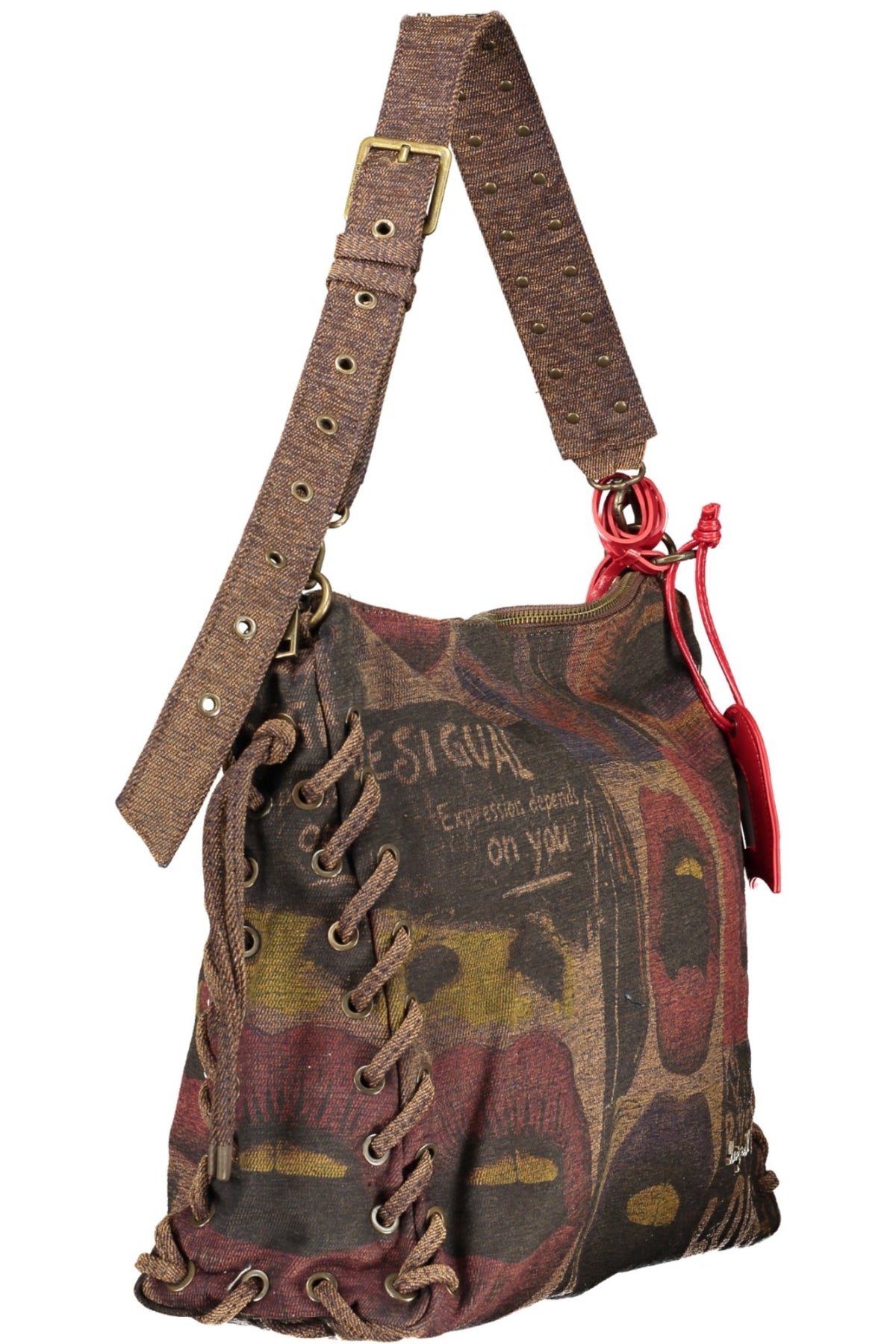 Mala DESIGUAL de mulher castanha