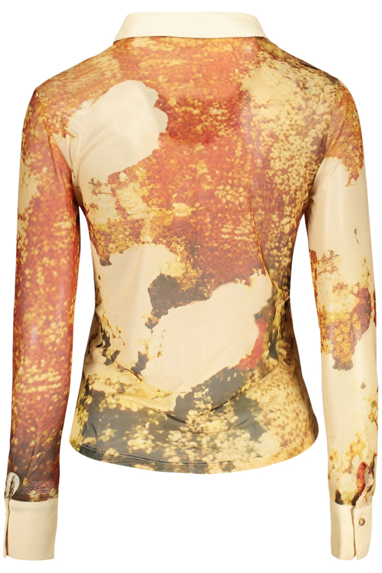 Camisa DESIGUAL de mulher bege