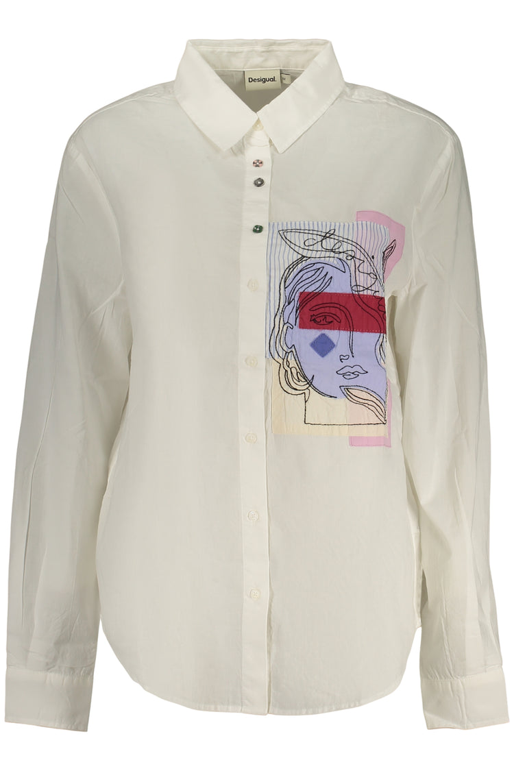 Camisa DESIGUAL de mulher branca
