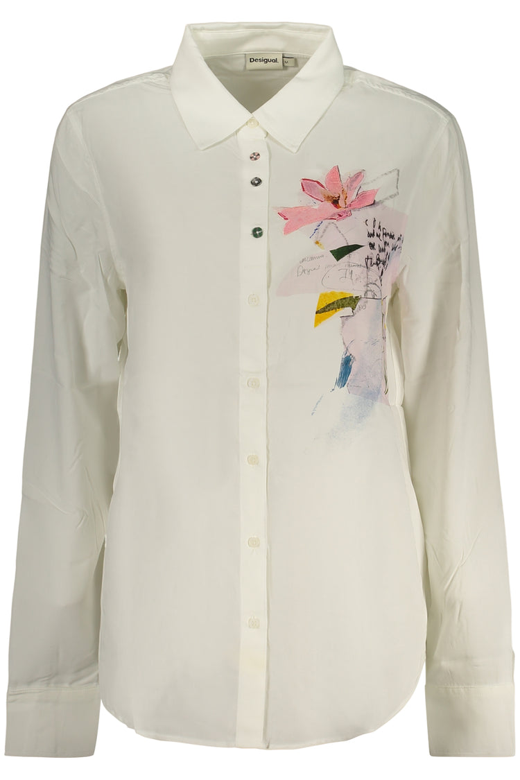Camisa DESIGUAL de mulher branca