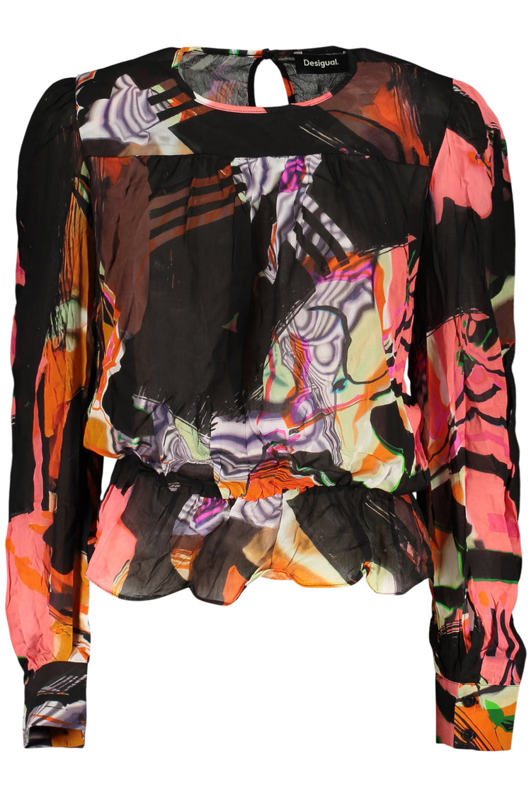 Camisa DESIGUAL de mulher preta