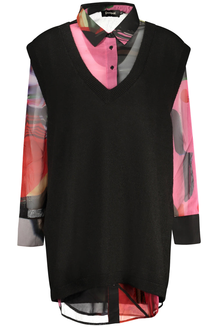 Camisa DESIGUAL de mulher preta