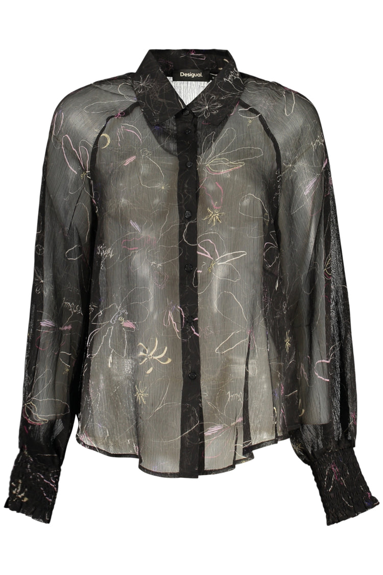 Camisa DESIGUAL de mulher preta