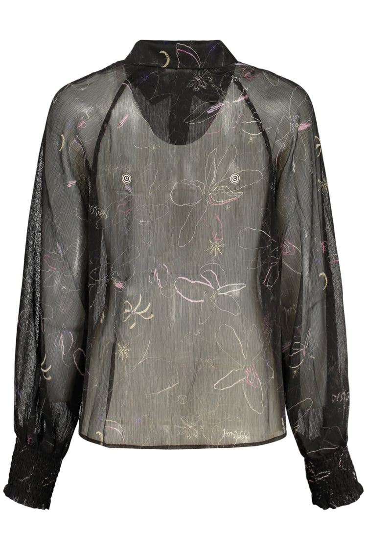 Camisa DESIGUAL de mulher preta