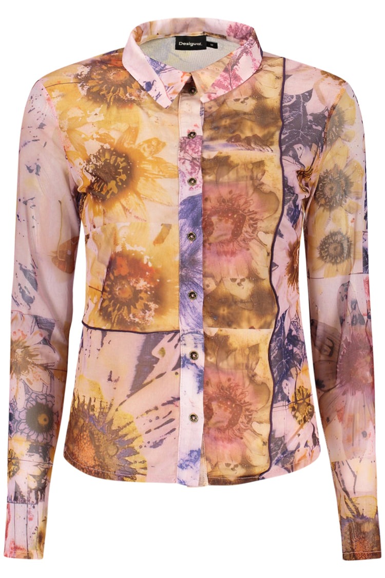 Camisa DESIGUAL de mulher rosa