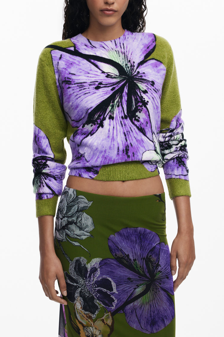 Saia DESIGUAL de mulher verde