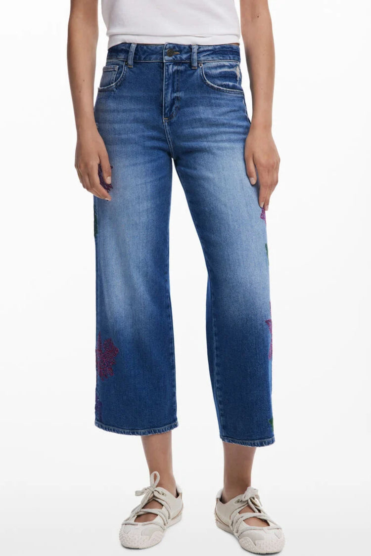 Jeans DESIGUAL de mulher azul-claro