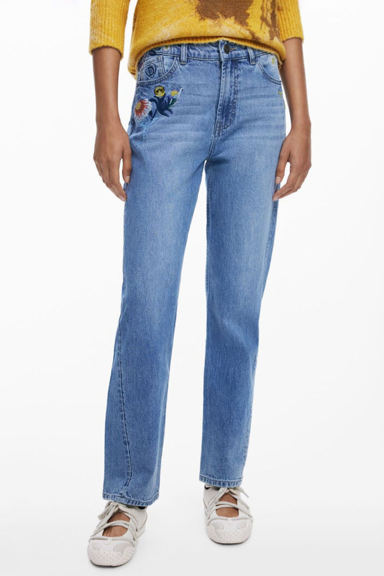 Jeans DESIGUAL de mulher azul-claro