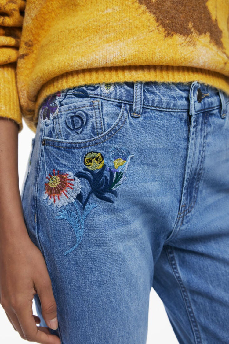 Jeans DESIGUAL de mulher azul-claro