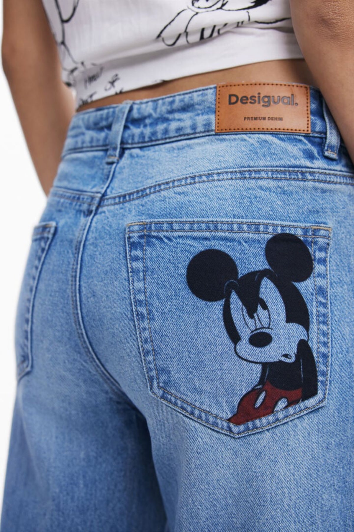 Jeans DESIGUAL de mulher azul-claro
