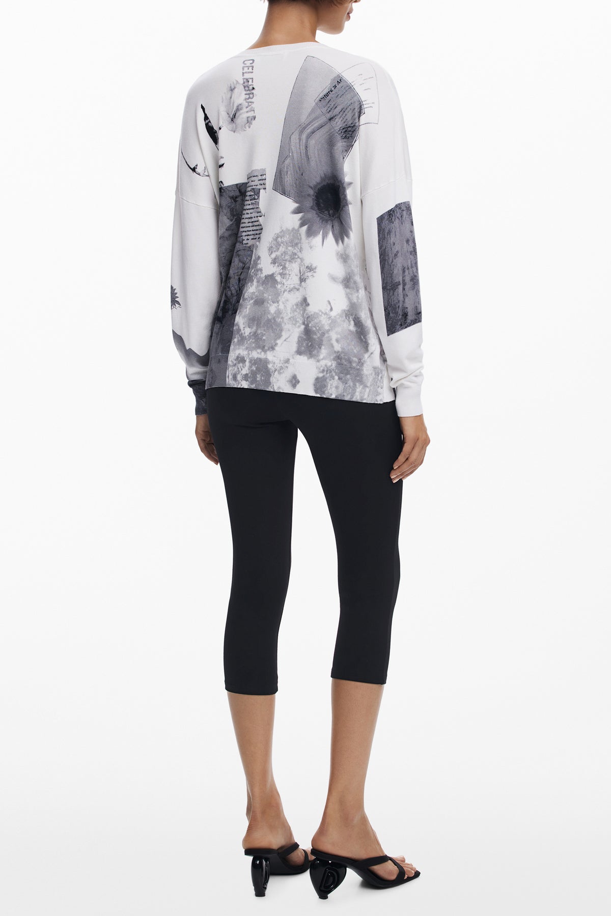 Camisola DESIGUAL de mulher branca