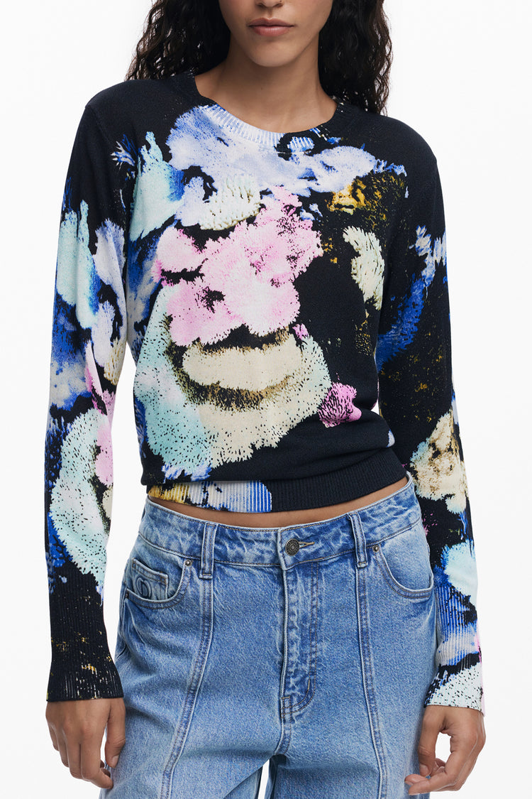 Camisola DESIGUAL de mulher preta
