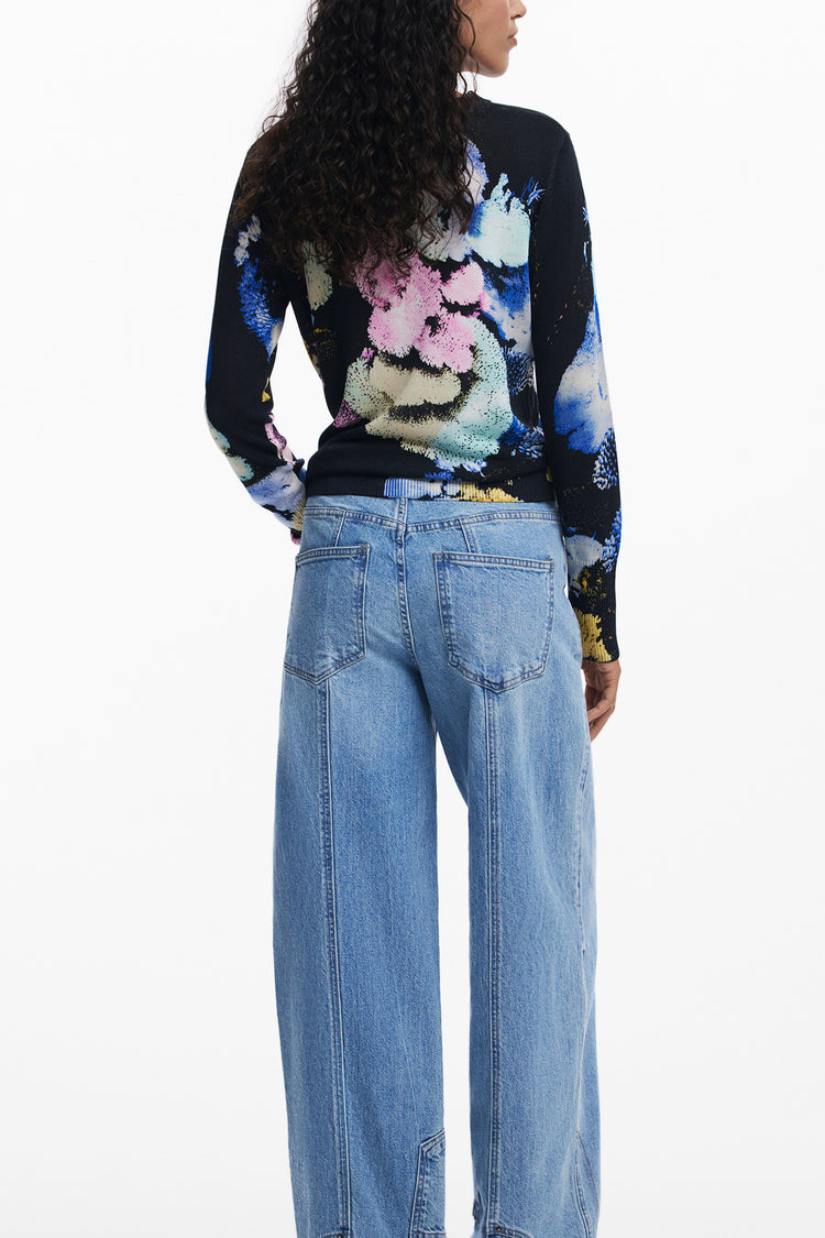 Camisola DESIGUAL de mulher preta