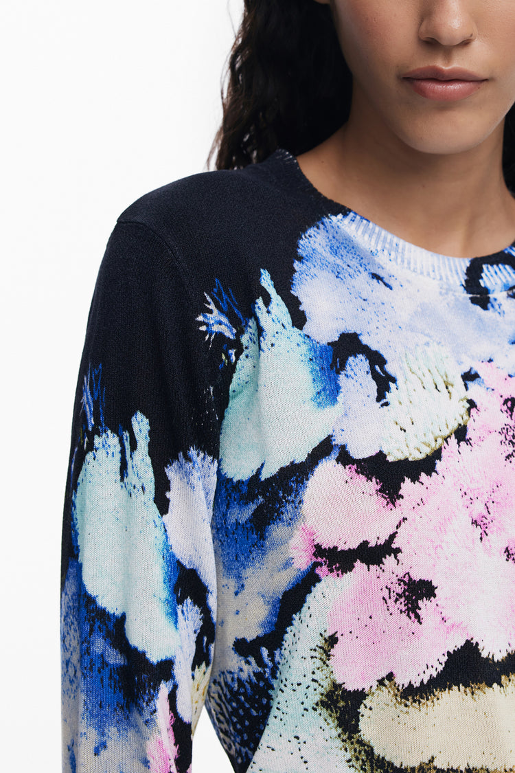 Camisola DESIGUAL de mulher preta