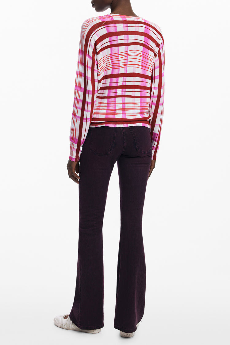 Camisola DESIGUAL de mulher rosa