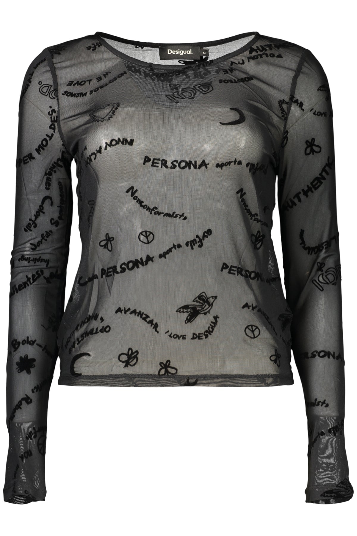 Calças DESIGUAL de mulher pretas