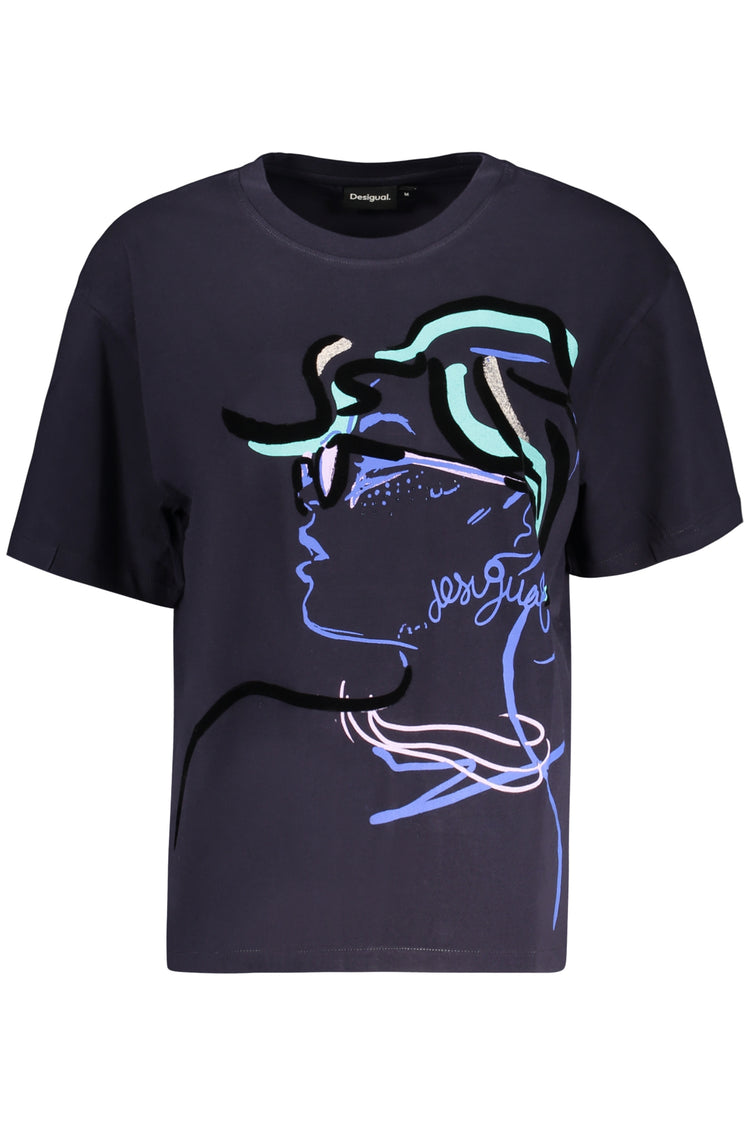 T-shirt DESIGUAL de mulher azul