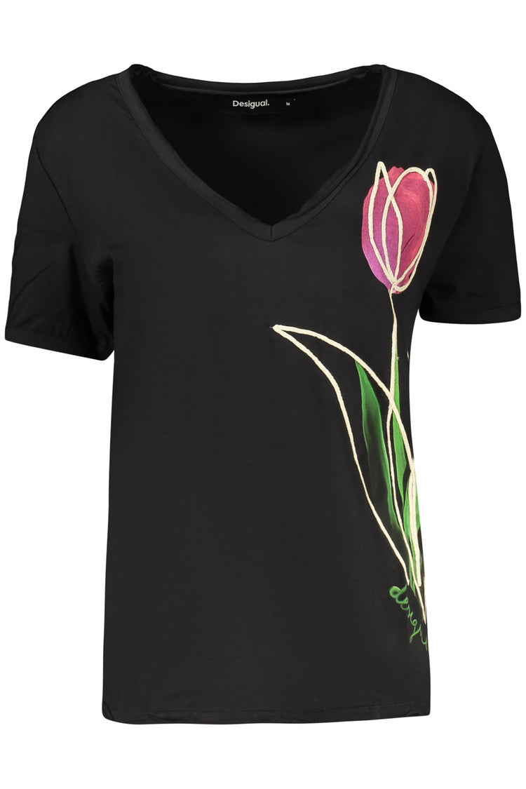 T-shirt DESIGUAL de mulher preta