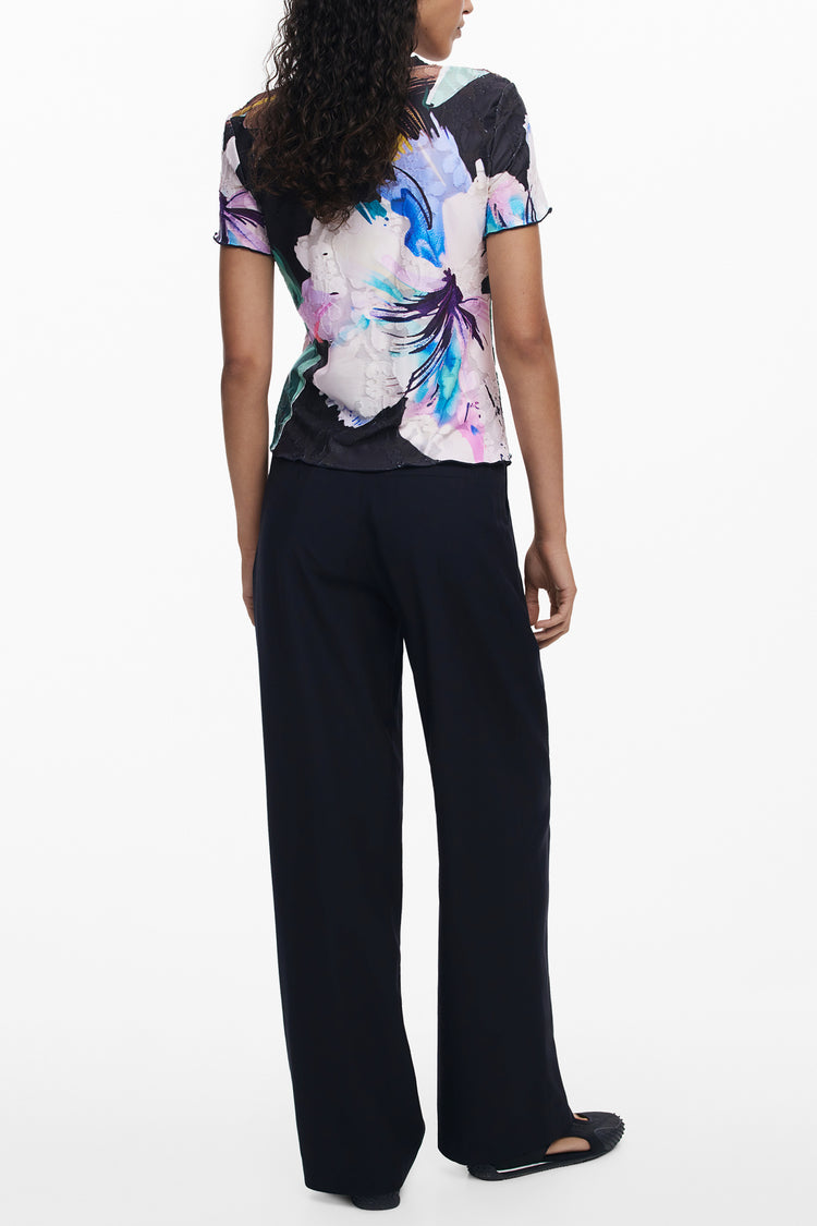 T-shirt DESIGUAL de mulher preta