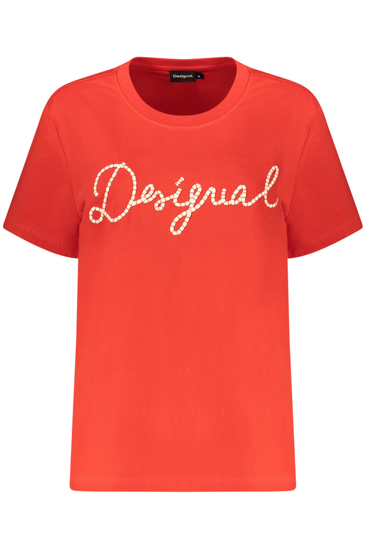 T-shirt DESIGUAL de mulher vermelha