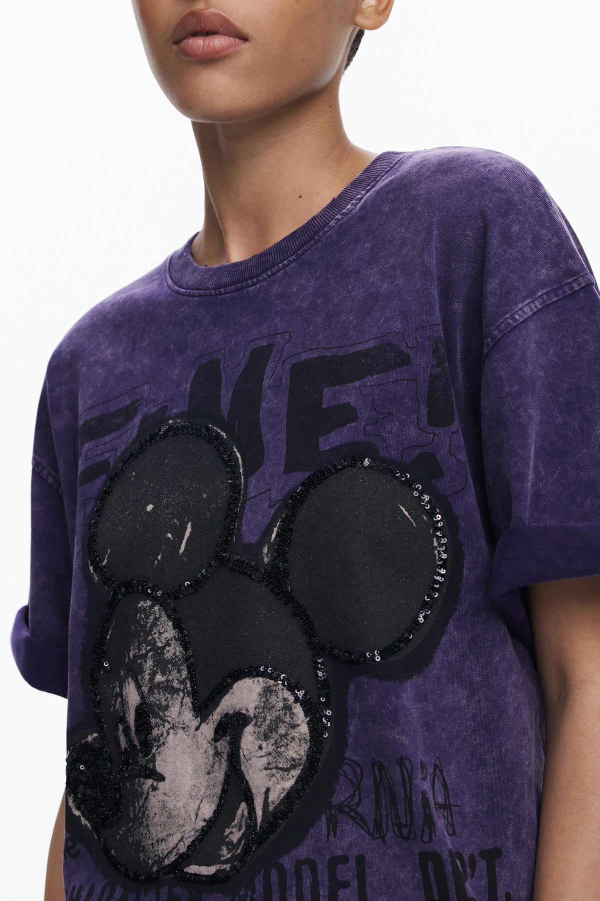 T-shirt DESIGUAL de mulher roxa
