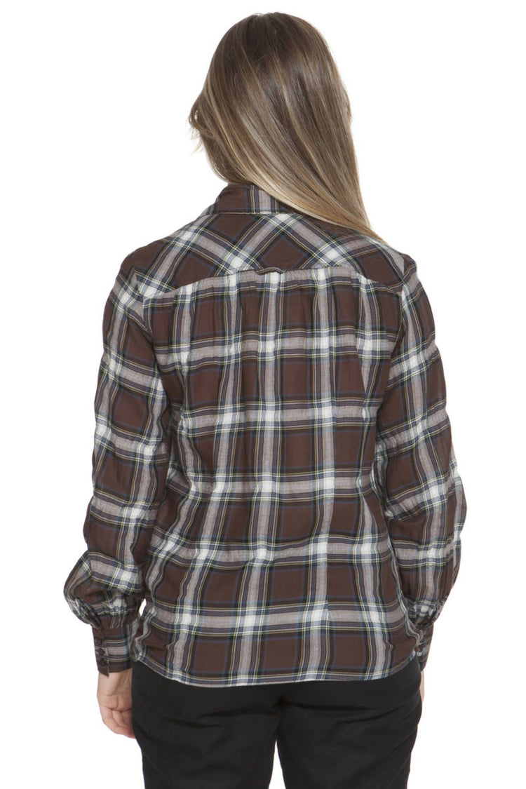 Camisa GANT de mulher castanha
