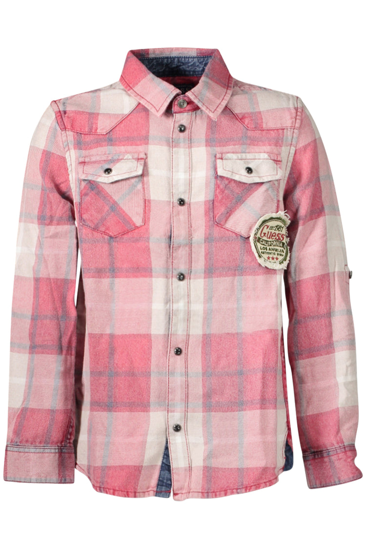 Camisa GUESS JEANS de menino vermelha