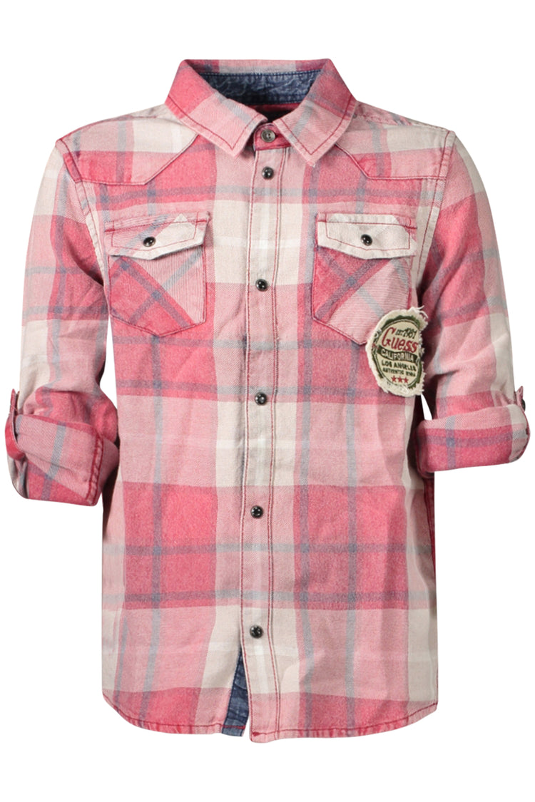 Camisa GUESS JEANS de menino vermelha
