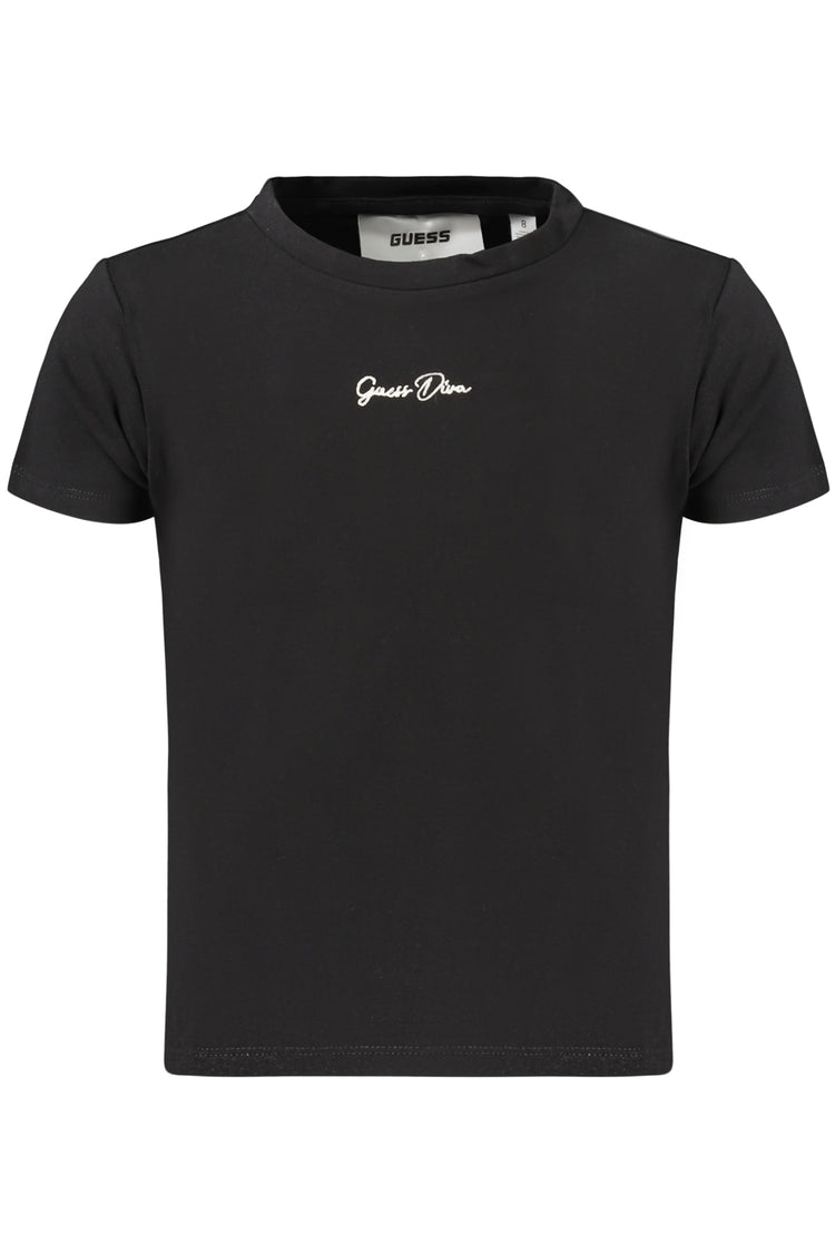 T-shirt GUESS JEANS de menina preta