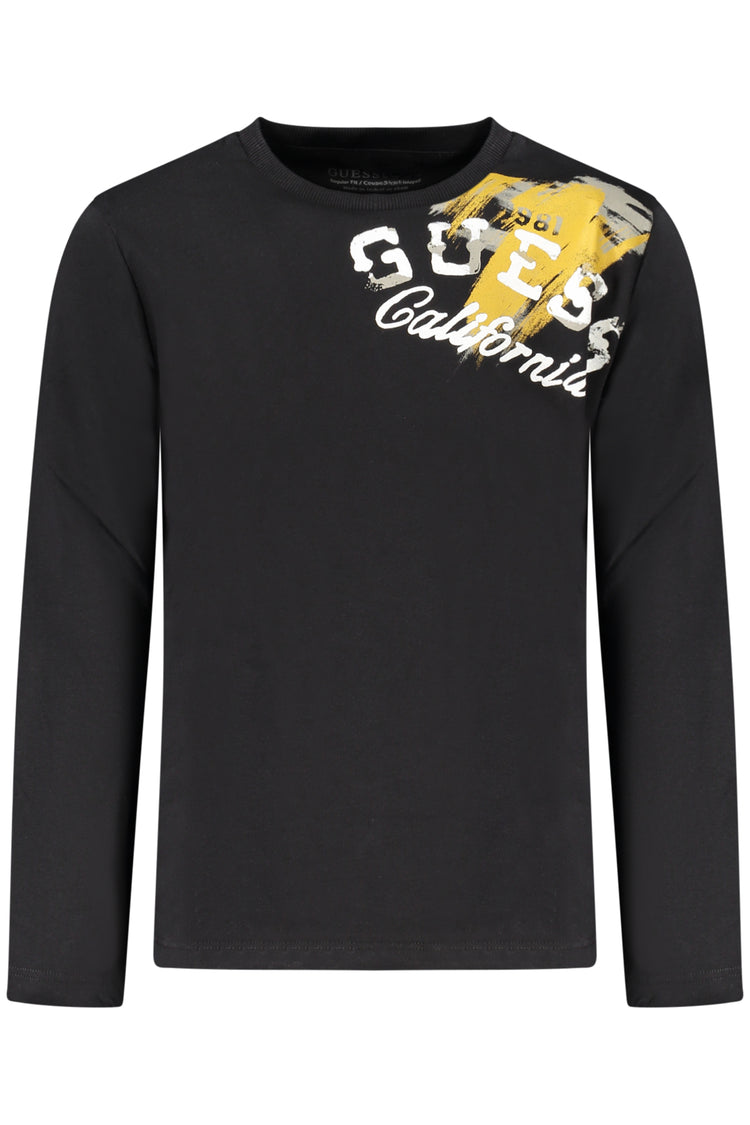 T-shirt GUESS JEANS de menino preta