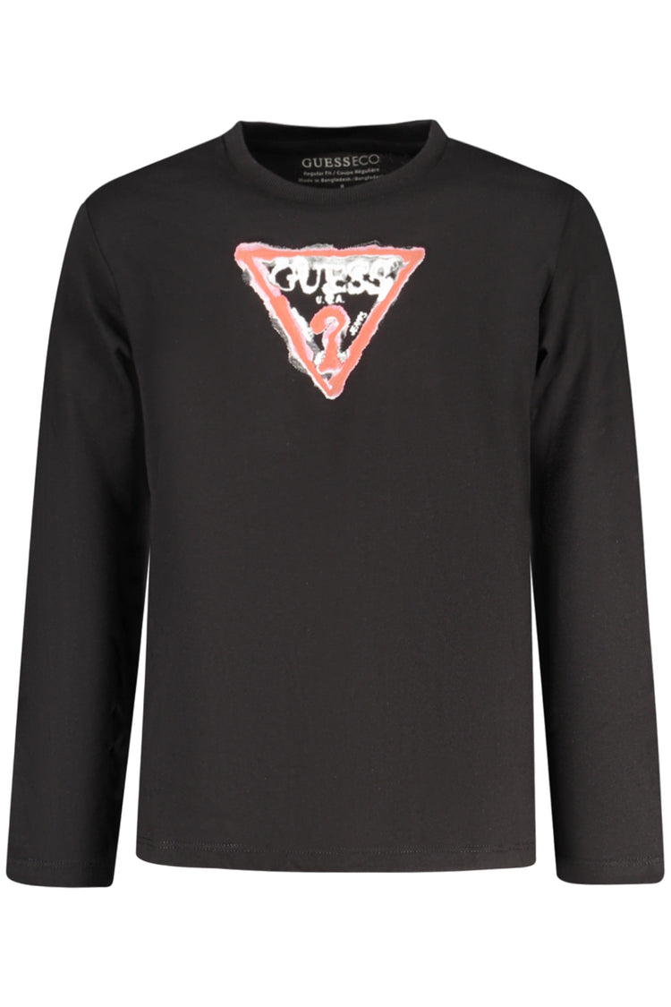 T-shirt GUESS JEANS de menino preta