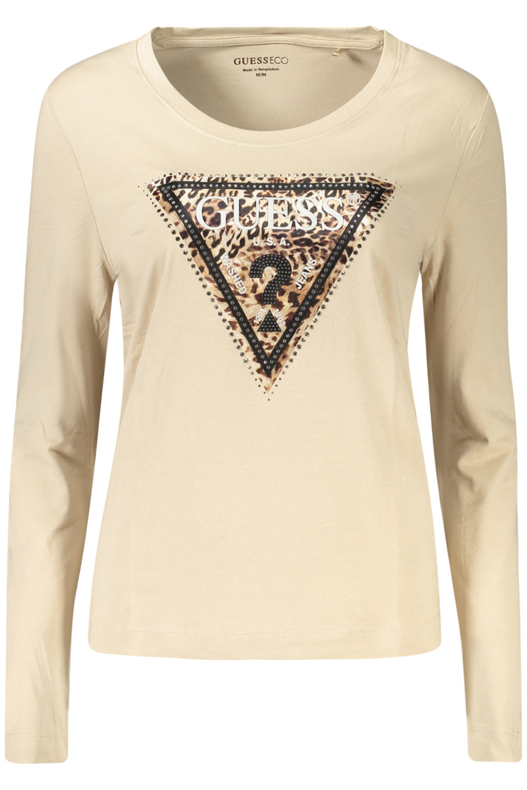 T-shirt GUESS JEANS de mulher bege