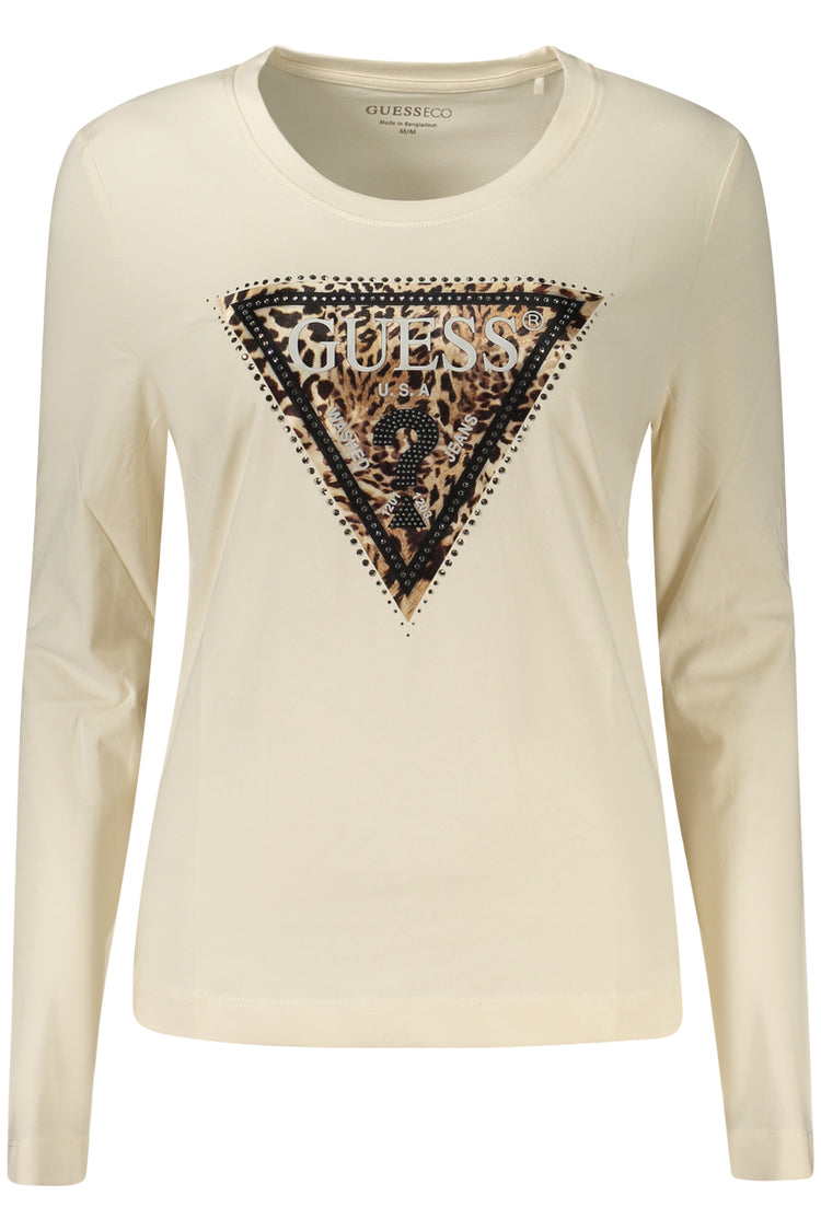 T-shirt GUESS JEANS de mulher bege