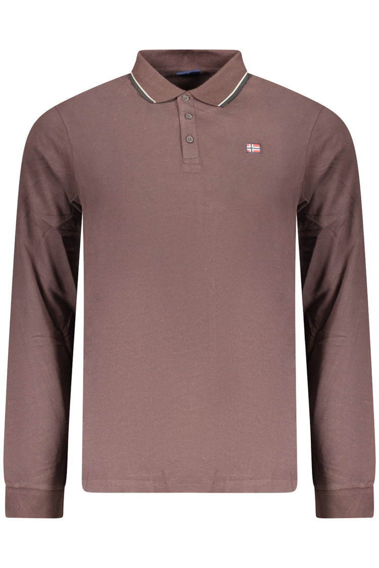 Polo NORWAY 1963 de homem castanho